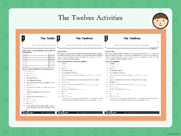 The Twelves Activities 