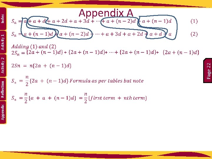 Appendix Reflection Page 22 Activity 1 Index Appendix A Appendix Reflection Page 22 Activity 1 Index Appendix A