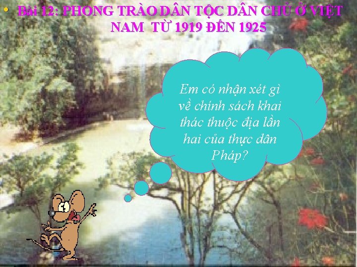  • Bài 12: PHONG TRÀO D N TỘC D N CHỦ Ở VIỆT