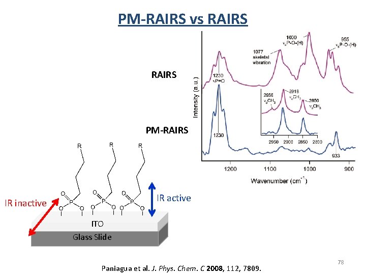PM-RAIRS vs RAIRS PM-RAIRS IR active IR inactive ITO Glass Slide Paniagua et al. PM-RAIRS vs RAIRS PM-RAIRS IR active IR inactive ITO Glass Slide Paniagua et al.