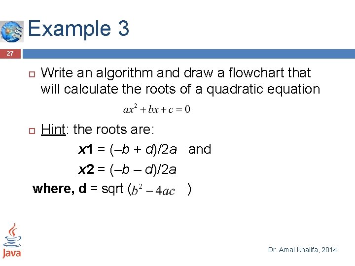 Example 3 27 Write an algorithm and draw a flowchart that will calculate the Example 3 27 Write an algorithm and draw a flowchart that will calculate the