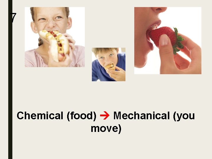 7 Chemical (food) Mechanical (you move) 