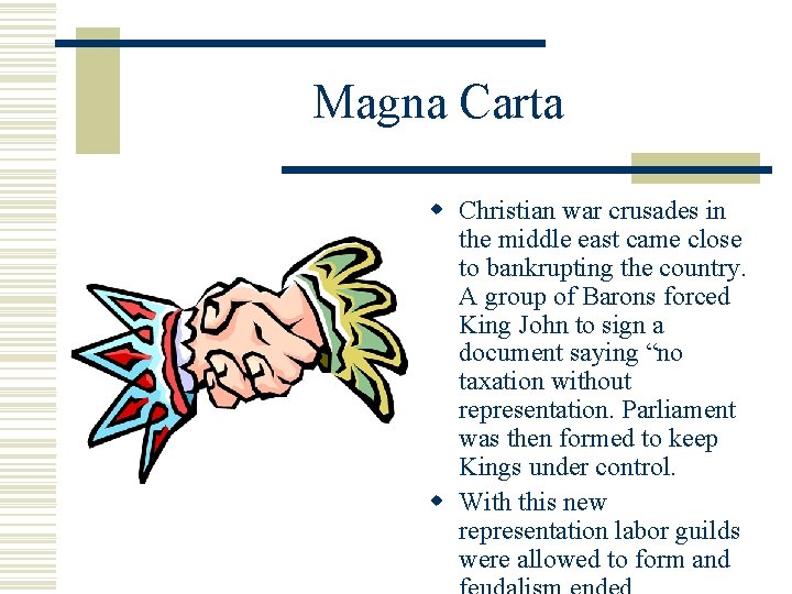 Magna Carta w Christian war crusades in the middle east came close to bankrupting Magna Carta w Christian war crusades in the middle east came close to bankrupting