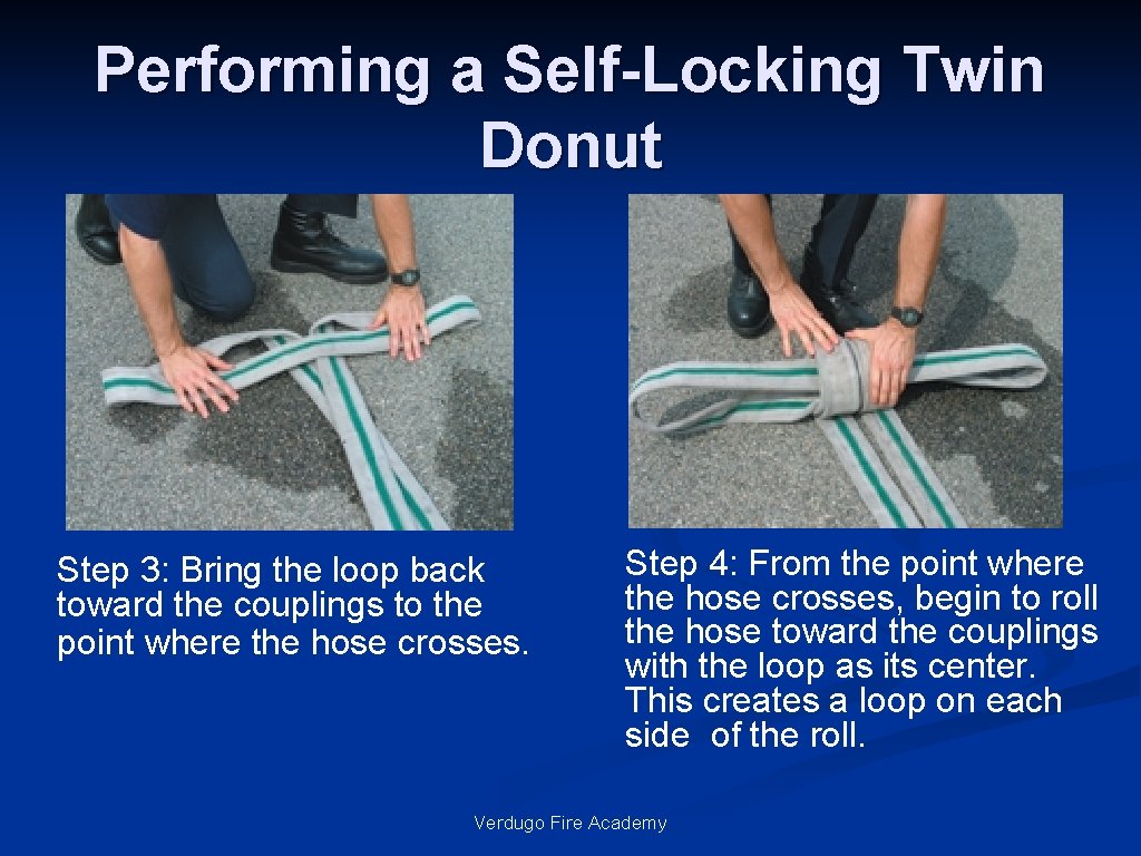 Performing a Self-Locking Twin Donut Step 3: Bring the loop back toward the couplings