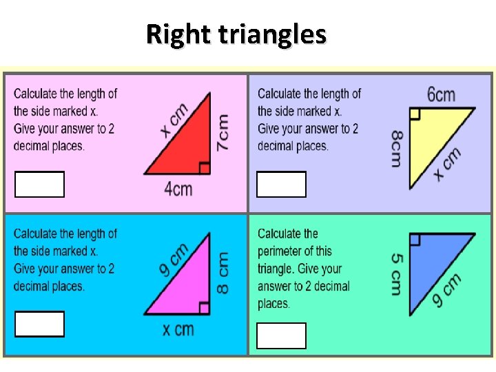 Right triangles 