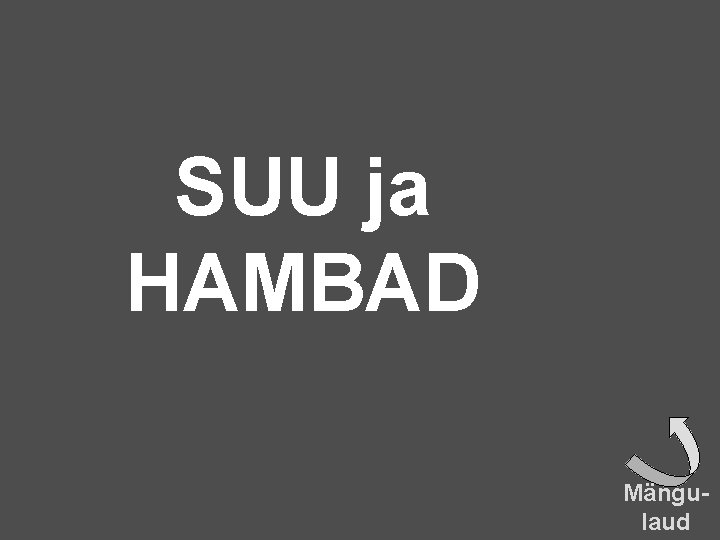 SUU ja HAMBAD Mängulaud 