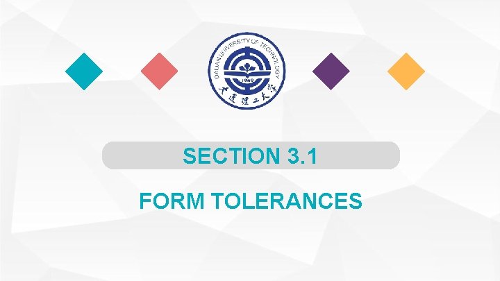 SECTION 3. 1 FORM TOLERANCES 