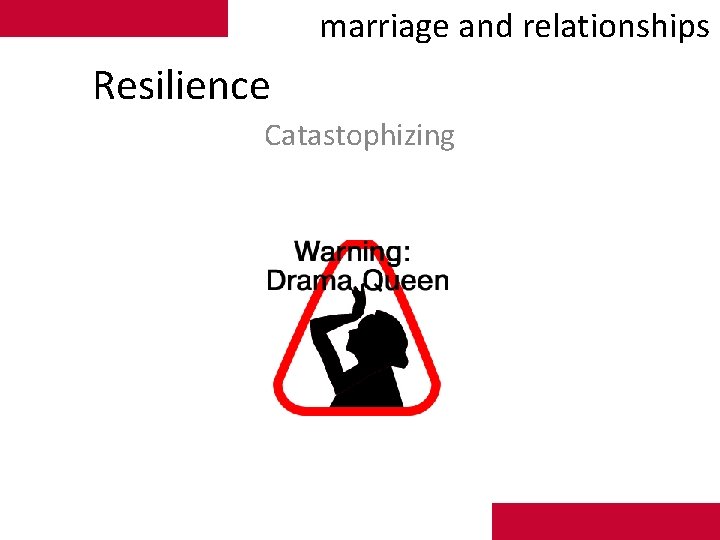 marriage and relationships Resilience Catastophizing 