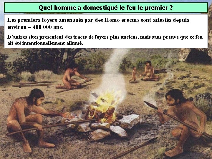 Quel homme a domestiqué le feu le premier ? Les premiers foyers aménagés par Quel homme a domestiqué le feu le premier ? Les premiers foyers aménagés par