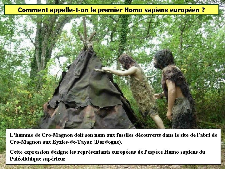 Comment appelle-t-on le premier Homo sapiens européen ? L’homme de Cro-Magnon doit son nom Comment appelle-t-on le premier Homo sapiens européen ? L’homme de Cro-Magnon doit son nom