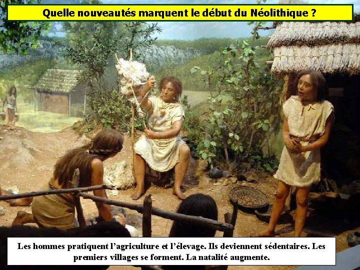 Quelle nouveautés marquent le début du Néolithique ? Les hommes pratiquent l’agriculture et l’élevage. Quelle nouveautés marquent le début du Néolithique ? Les hommes pratiquent l’agriculture et l’élevage.