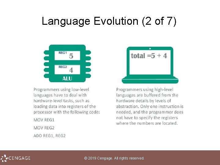 Language Evolution (2 of 7) © 2019 Cengage. All rights reserved. 