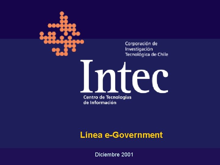 Línea e-Government Diciembre 2001 