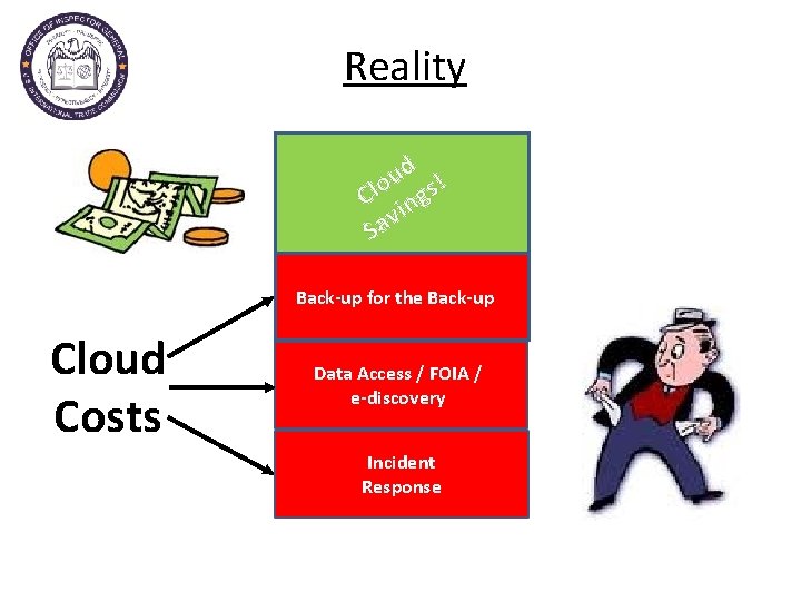 Reality d u ! o s l C ing v a S Back-up for