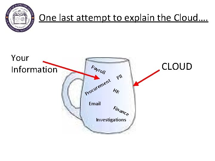 One last attempt to explain the Cloud…. Your Information Pay roll e ur c