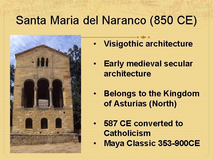 Santa Maria del Naranco (850 CE) • Visigothic architecture • Early medieval secular architecture