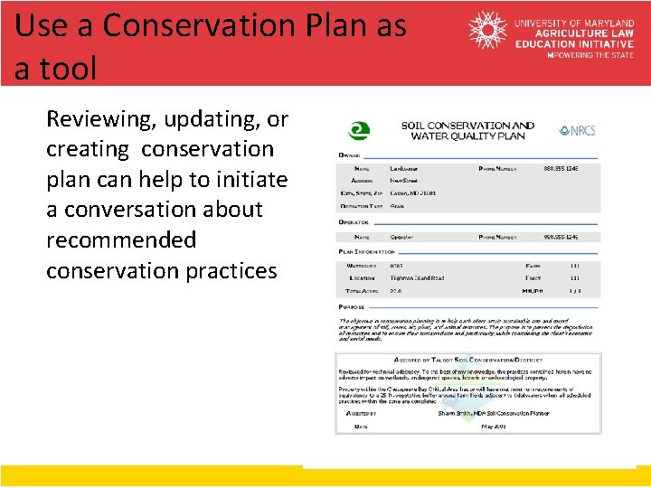 Agricultural Conservation Leasing Add Your NameTitle of the