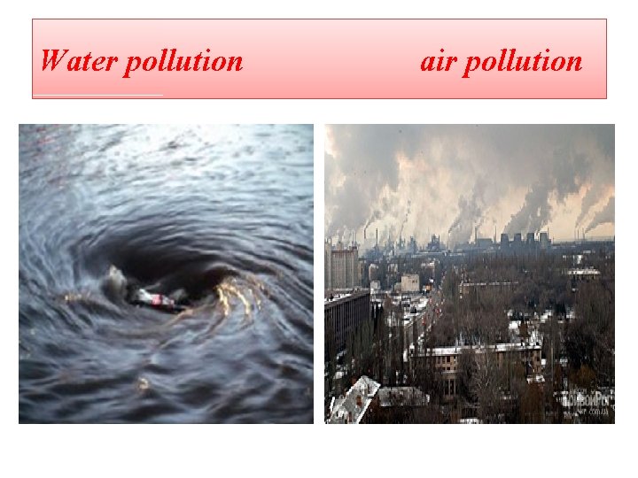 Water pollution air pollution 