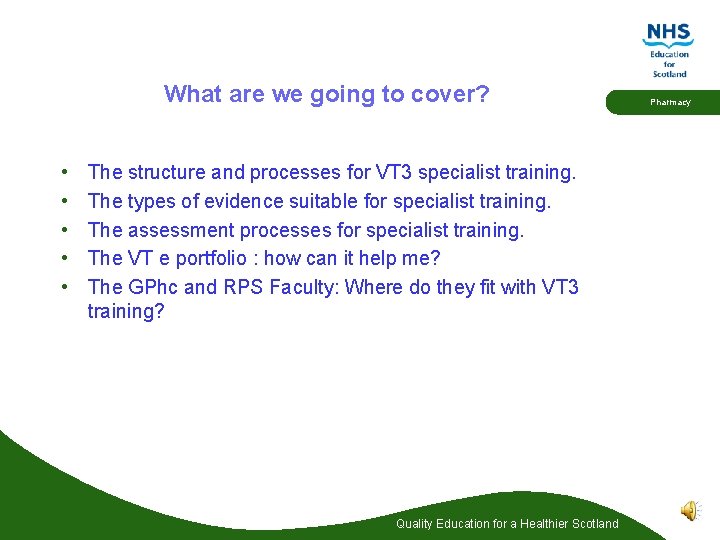 What are we going to cover? • • • The structure and processes for
