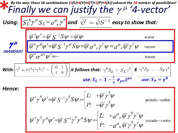 * By the way: these 16 combinations (1(S)+4(V)+6(T)+1(P)+4(A)) exhaust the 16 number of possibilities!