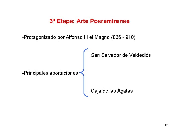 3ª Etapa: Arte Posramirense -Protagonizado por Alfonso III el Magno (866 - 910) San