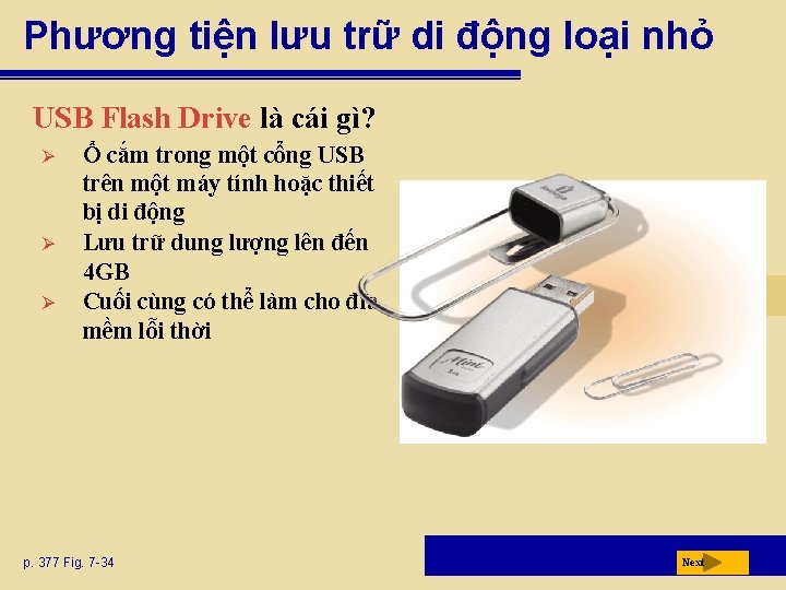 Phương tiện lưu trữ di động loại nhỏ USB Flash Drive là cái gì?