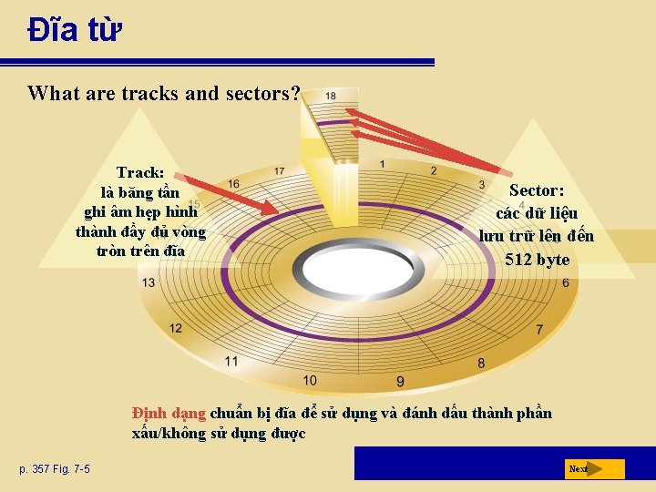 Đĩa từ What are tracks and sectors? Track: là băng tần ghi âm hẹp