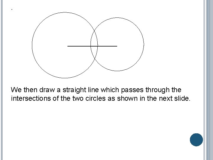 . 0 We then draw a straight line which passes through the intersections of