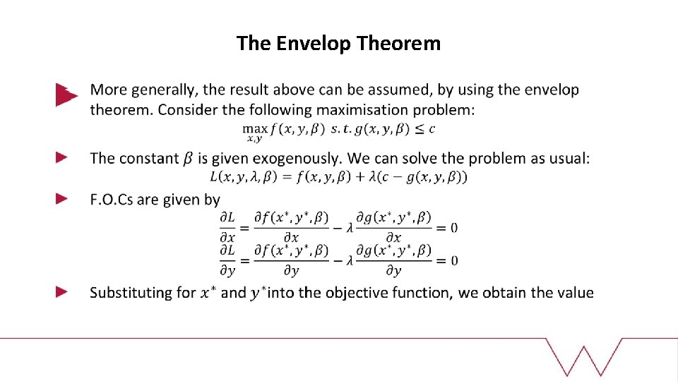 The Envelop Theorem 