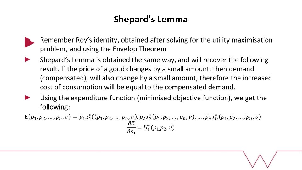 Shepard’s Lemma 
