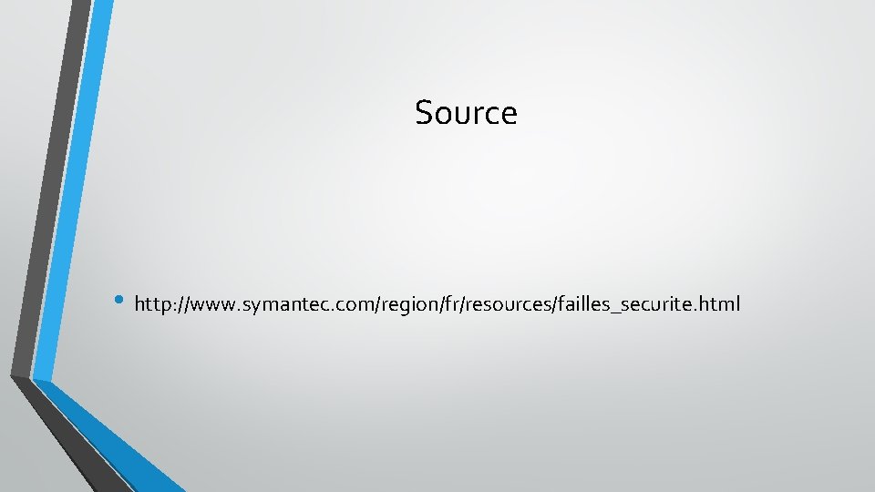 Source • http: //www. symantec. com/region/fr/resources/failles_securite. html 