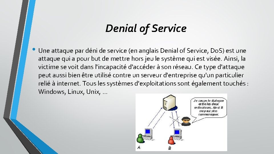 Denial of Service • Une attaque par déni de service (en anglais Denial of