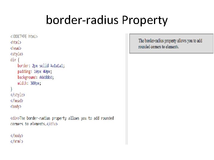 border-radius Property 