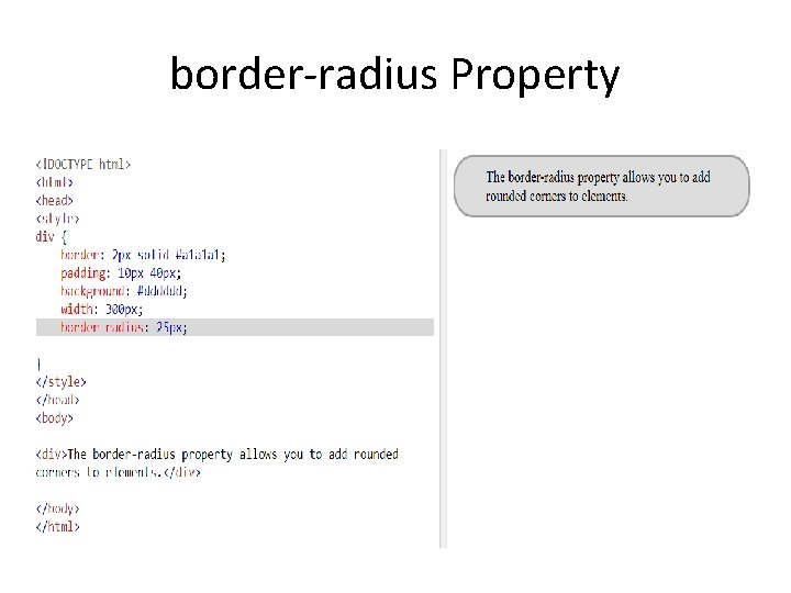 border-radius Property 