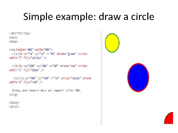 Simple example: draw a circle 
