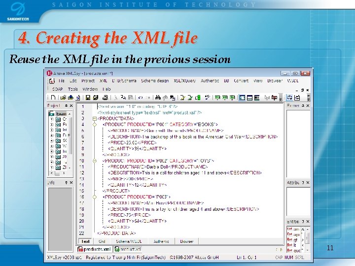 Tutorial 04 Displaying Data with XSLT 1 Contents