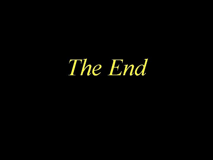 The End 