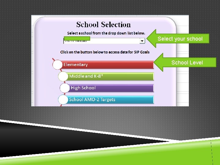 Select your school School Level 