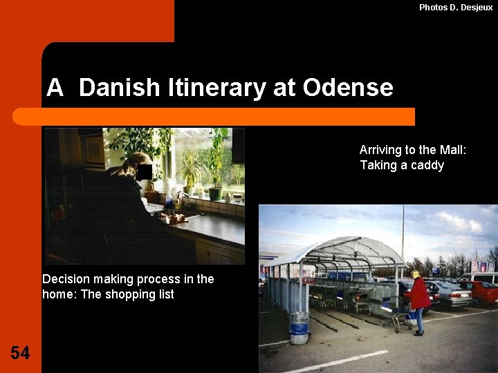 Photos D. Desjeux A Danish Itinerary at Odense Arriving to the Mall: Taking a