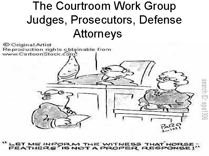 The Courtroom Work Group Judges, Prosecutors, Defense Attorneys 
