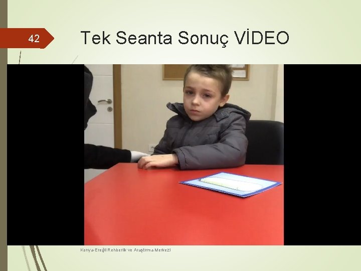 42 Tek Seanta Sonuç VİDEO Konya-Ereğli Rehberlik ve Araştırma Merkezi 