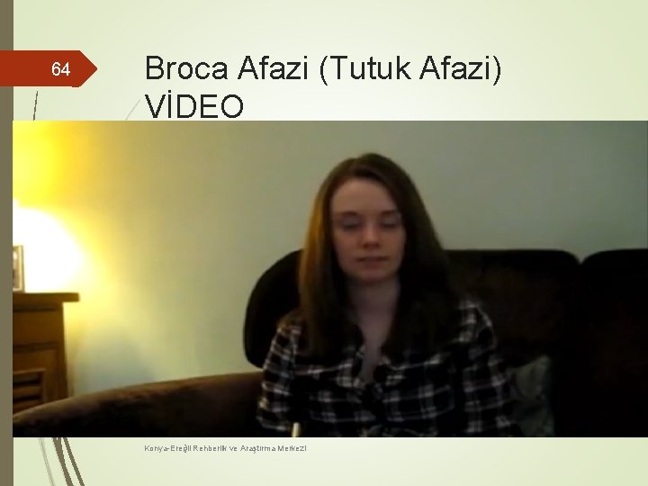 64 Broca Afazi (Tutuk Afazi) VİDEO Konya-Ereğli Rehberlik ve Araştırma Merkezi 