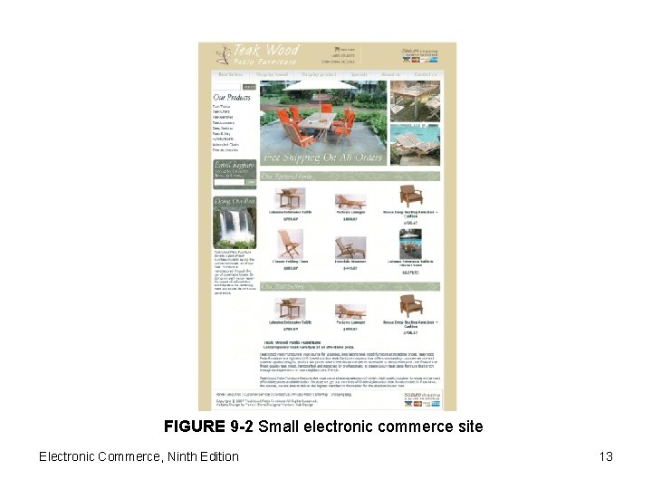 FIGURE 9 -2 Small electronic commerce site Electronic Commerce, Ninth Edition 13 