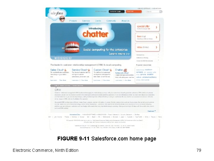 FIGURE 9 -11 Salesforce. com home page Electronic Commerce, Ninth Edition 79 