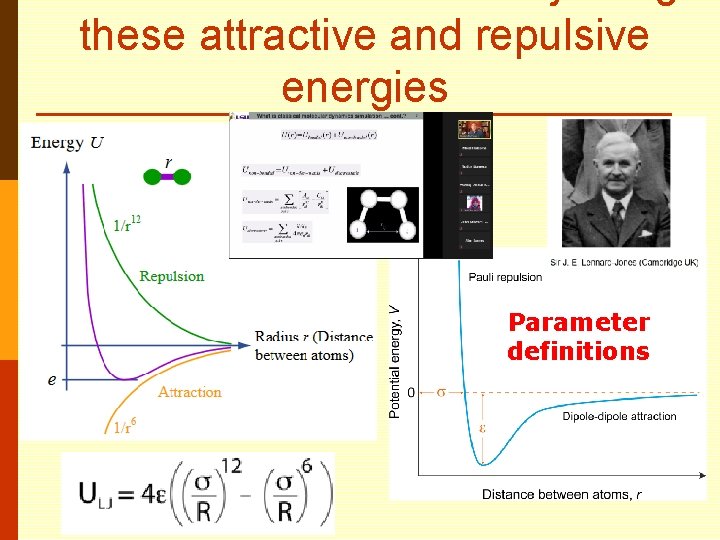 these attractive and repulsive energies Parameter definitions 