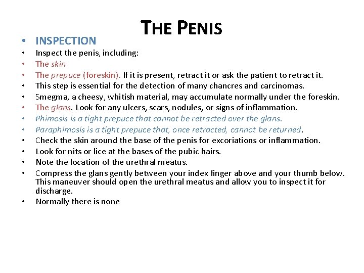 SIGNS OF GENITOURINARY SYSTEM DXS D Physical Examination
