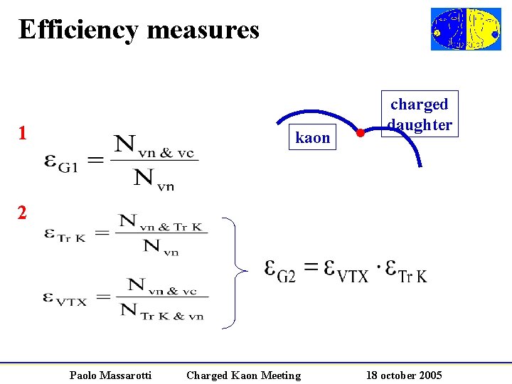 Efficiency measures e. G = e. Tr K e. Tr sec e. V 1