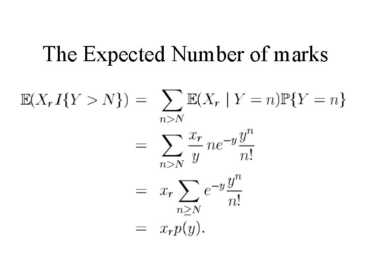 The Expected Number of marks 