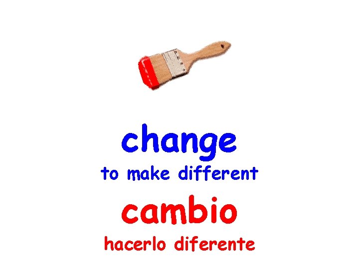 change to make different cambio hacerlo diferente 