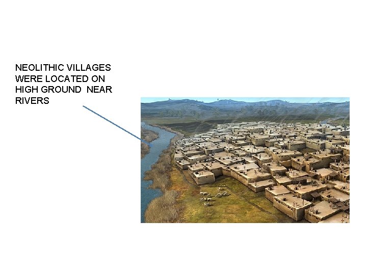 NEOLITHIC VILLAGES WERE LOCATED ON HIGH GROUND NEAR RIVERS 
